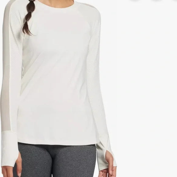 CALIA by Carrie Underwood Women's Move Mesh Panel Long Sleeve Shirt